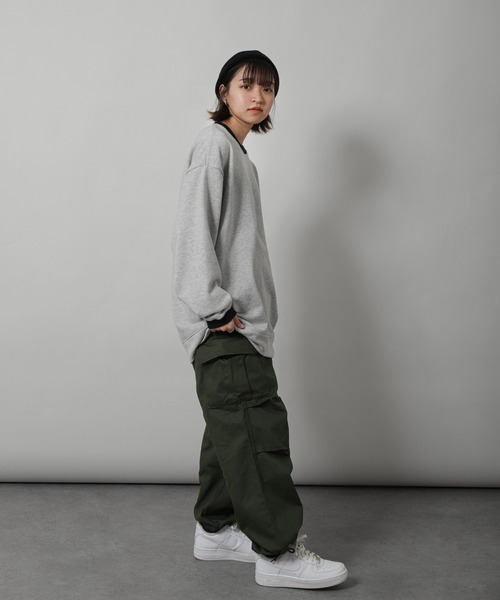 COBMASTER（コブマスター）の「【COBMASTER】 裏毛 クルーネック リンガー スウェット（スウェット・メンズ・オートミール/オリーブ/チャコール・MEDIUM/LARGE）」の7枚目の写真