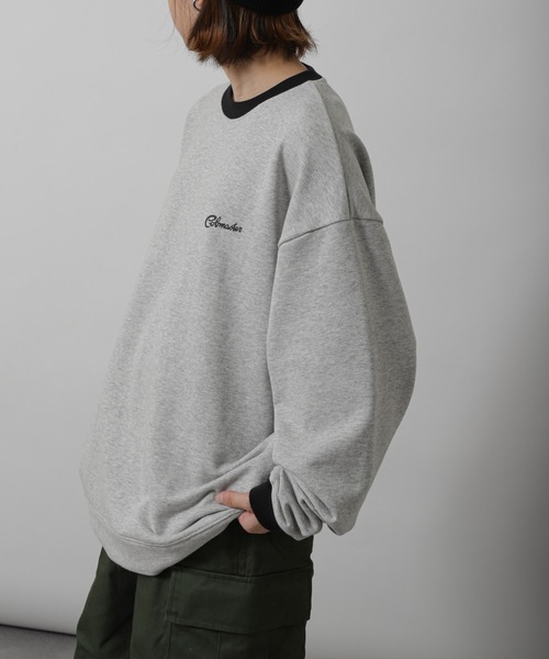 COBMASTER（コブマスター）の「【COBMASTER】 裏毛 クルーネック リンガー スウェット（スウェット・メンズ・オートミール/オリーブ/チャコール・MEDIUM/LARGE）」の10枚目の写真