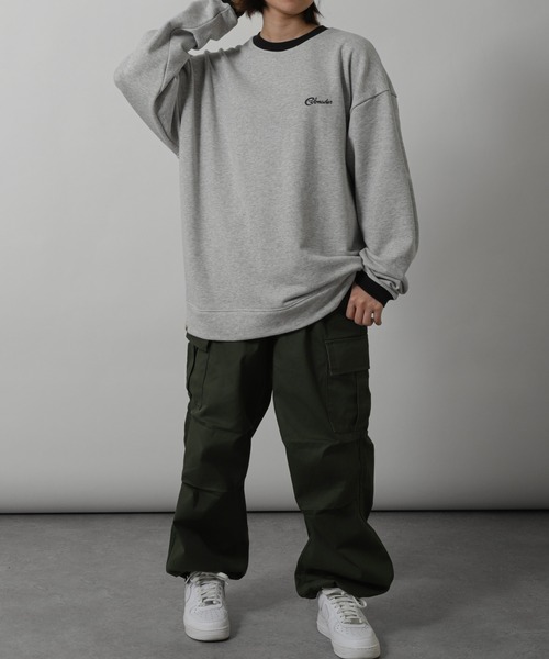 COBMASTER（コブマスター）の「【COBMASTER】 裏毛 クルーネック リンガー スウェット（スウェット・メンズ・オートミール/オリーブ/チャコール・MEDIUM/LARGE）」の11枚目の写真