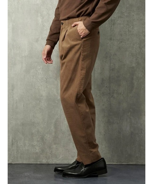 TRANS CONTINENTS（トランスコンチネンツ）の「TRANS CONTINENTS　太畝コーデュロイ　セットアップイージーパンツ　ブラック/ベージュ（スラックス・メンズ・ブラック/ベージュ・S/L/LL/M）」の14枚目の写真