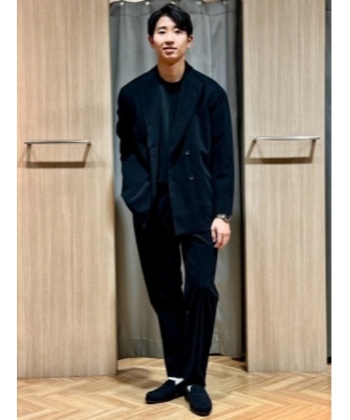 TRANS CONTINENTS（トランスコンチネンツ）の「TRANS CONTINENTS　太畝コーデュロイ　セットアップイージーパンツ　ブラック/ベージュ（スラックス・メンズ・ブラック/ベージュ・S/L/LL/M）」の19枚目の写真