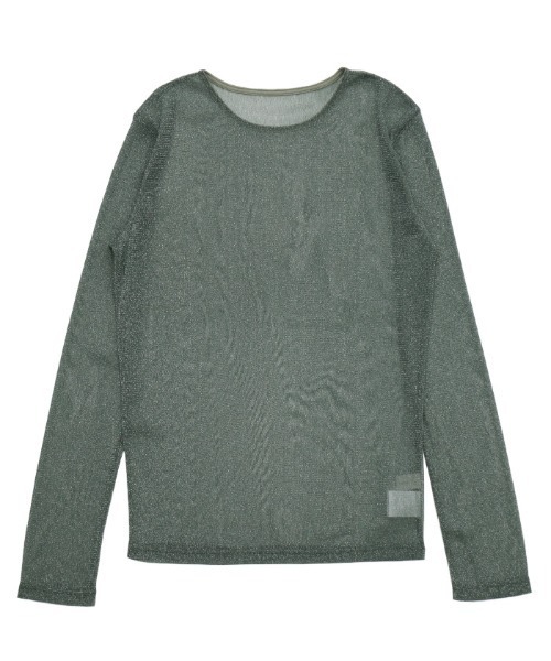 select MOCA(セレクトモカ)の「ラメシアートップス(Tシャツ/カットソー・レディース・グレイッシュベージュ/カーキ/グレー/オフホワイト・FREE)」の15枚目の写真