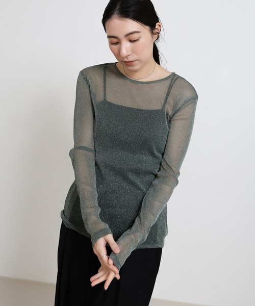 ラメシアートップス（Tシャツ/カットソー）｜select MOCA（セレクト