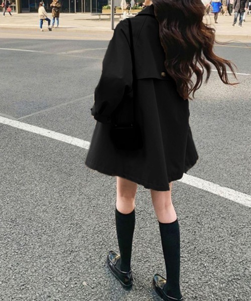 Miniministore（ミニミニストア）の「ライトトレンチジャケット レディース上品（トレンチコート・レディース・ベージュ/ダークグリーン/ブラック・M/L）」の11枚目の写真