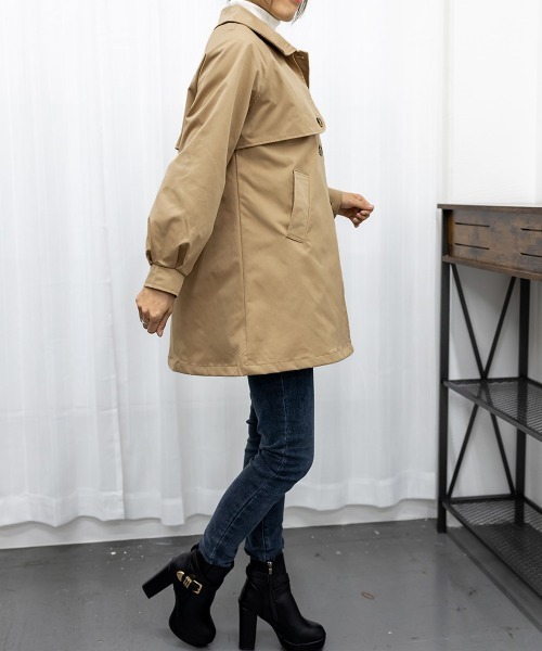 Miniministore（ミニミニストア）の「ライトトレンチジャケット レディース上品（トレンチコート・レディース・ベージュ/ダークグリーン/ブラック・M/L）」の16枚目の写真