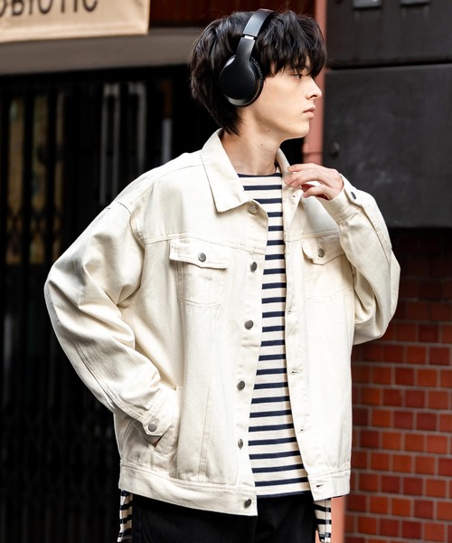 ◆デニム ジャケット ３ＬＩＮＥ オーバーサイズ 韓国 210.jpg