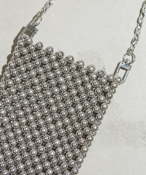 THE YOn（ザヨン）の「ビーズデザインスマホショルダーポーチ（ショルダーバッグ・レディース・シルバー/クリア・FREE）」の9枚目の写真