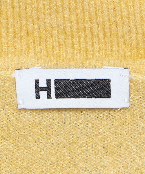 ＜H＞モールヤーン ポロカラーニットロングスリーブ H＞モールヤーン ポロカラーニットロングスリーブ