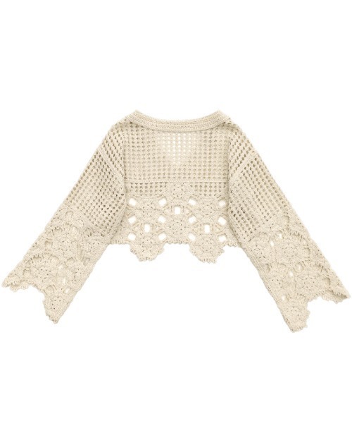 Vネッククロシェショートニット（ニット/セーター）｜select MOCA（セレクトモカ）