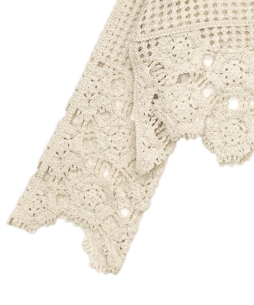 Vネッククロシェショートニット（ニット/セーター）｜select MOCA（セレクトモカ）