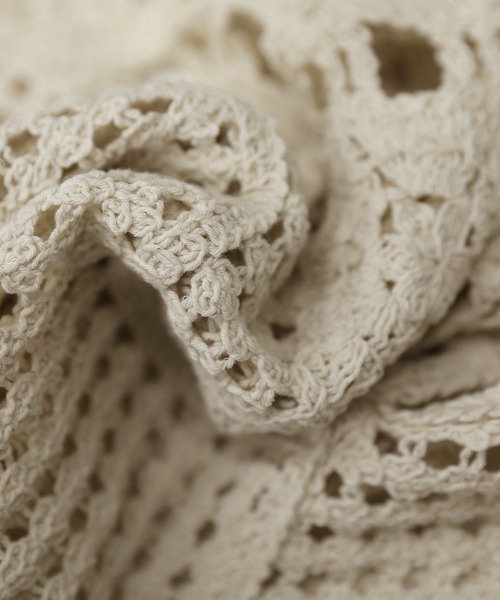 Vネッククロシェショートニット（ニット/セーター）｜select MOCA（セレクトモカ）