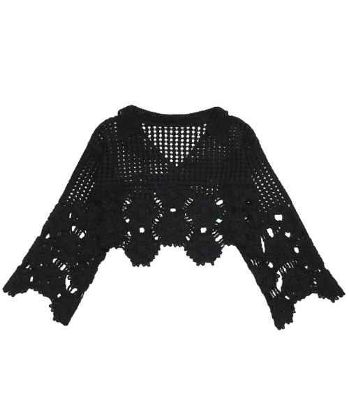 Vネッククロシェショートニット（ニット/セーター）｜select MOCA（セレクトモカ）