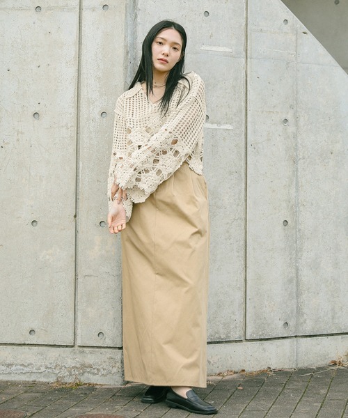 Vネッククロシェショートニット（ニット/セーター）｜select MOCA（セレクトモカ）