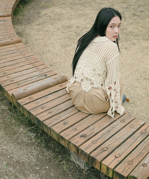 sunflower vネックニット　our’s モーガン着用 ユアーズ ur's もちもちVネックニット （ブラウン） -ファッション通販