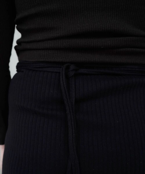 BASERANGE（ベースレンジ）の「Baserange/ベースレンジ BRIG SKIRT / SKBR-RIB-000 / ラップスカート（スカート・レディース・ブラック・SMALL）」の9枚目の写真