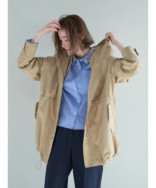 YECCA VECCA（イェッカヴェッカ）の「ミドル丈マウンテンパーカー（マウンテンパーカー・レディース・ベージュ/ネイビー/アイボリー・FREE）」の15枚目の写真