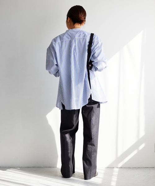 SLOBE IENA（スローブイエナ）の「フレンチリネンコットンパンツ（その他パンツ・レディース・ブラック/ベージュ・36/38）」の4枚目の写真