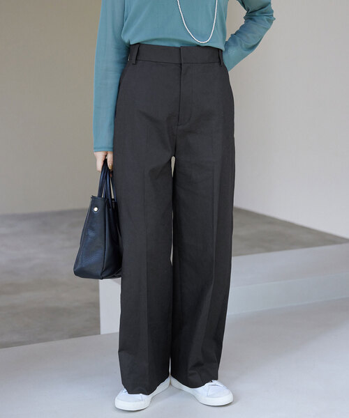 SLOBE IENA（スローブイエナ）の「フレンチリネンコットンパンツ（その他パンツ・レディース・ブラック/ベージュ・36/38）」の19枚目の写真