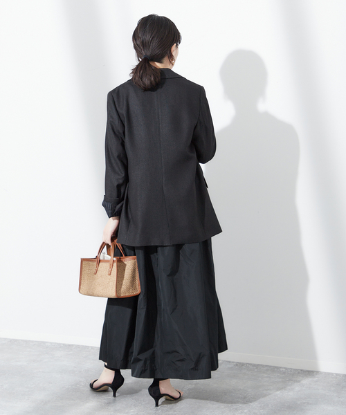 journal standard L'essage（ジャーナルスタンダードレサージュ）の「メモリータフタキャミワンピース（ワンピース・レディース・ブラック/ブラウン・FREE）」の3枚目の写真