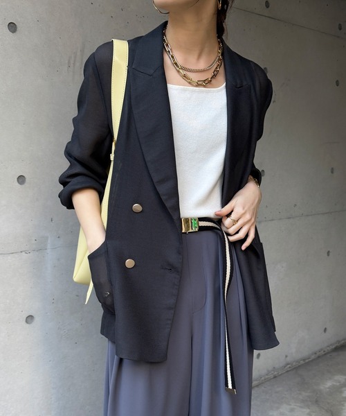 DouDou（ドゥドゥ）の「メッシュダブルジャケット（テーラード