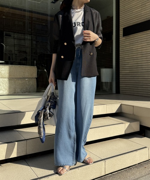 メッシュダブルジャケット（テーラードジャケット）｜DouDou