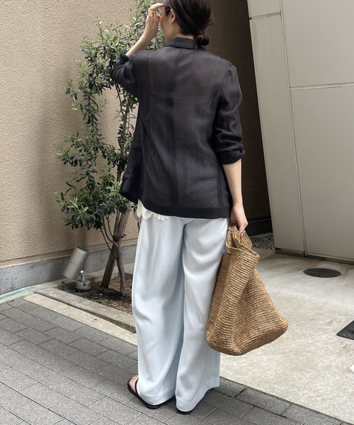 DOUDOU　ドゥドゥ メッシュダブルジャケット　グレー メッシュダブルジャケット（テーラードジャケット）｜DouDou