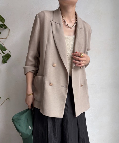 メッシュダブルジャケット（テーラードジャケット）｜DouDou