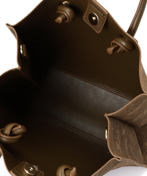 FREE'S MART(フリーズマート)の「◇エンボスペイズリーバッグ(トートバッグ・レディース・ブラック/ブラウン/カーキ・フリ-)」の10枚目の写真