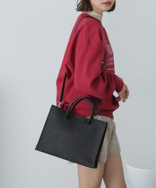 FREE'S MART(フリーズマート)の「◇エンボスペイズリーバッグ(トートバッグ・レディース・ブラック/ブラウン/カーキ・フリ-)」の16枚目の写真