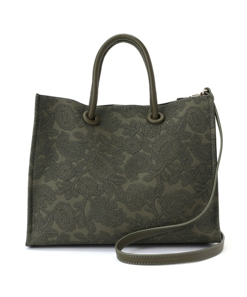 FREE'S MART(フリーズマート)の「◇エンボスペイズリーバッグ(トートバッグ・レディース・ブラック/ブラウン/カーキ・フリ-)」の20枚目の写真