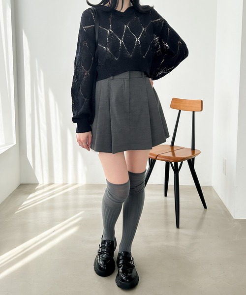 Heather（ヘザー）の「ヘムシャツミニスカート　111384（スカート・レディース・グレー系その他/ブラック/ベージュ・S/M）」の6枚目の写真