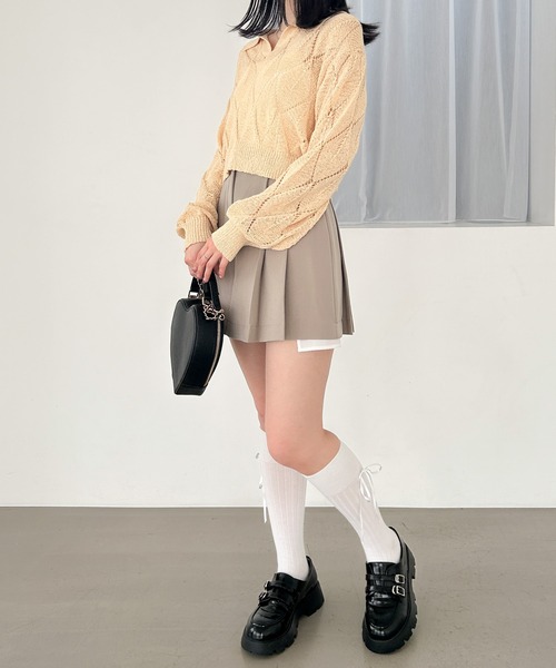 Heather（ヘザー）の「ヘムシャツミニスカート　111384（スカート・レディース・グレー系その他/ブラック/ベージュ・S/M）」の5枚目の写真