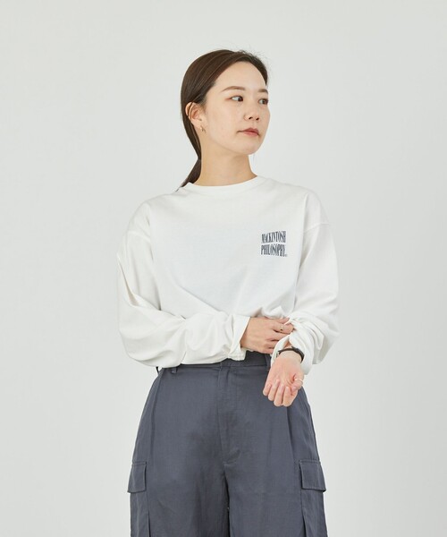 MACKINTOSH PHILOSOPHY(マッキントッシュ フィロソフィー)の「GREY LABEL シャープロゴロンT(Tシャツ/カットソー・レディース・ブラック/チャコールグレー/ホワイト・6/2)」の13枚目の写真