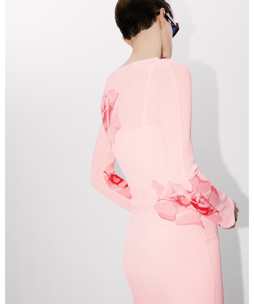 KENZO（ケンゾー）の「'KENZO Rose' ミディ プリーツ ドレス
