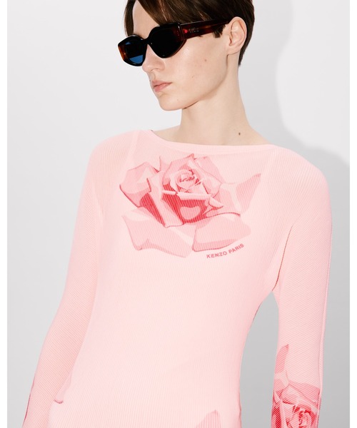 KENZO（ケンゾー）の「'KENZO Rose' ミディ プリーツ ドレス