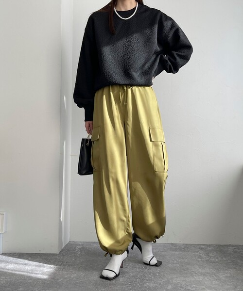 fredy emue（フレディエミュ）の「ブライトツイルイージーベイカーパンツ（その他パンツ・レディース・カーキ/ブラック/ベージュ・36/38）」の16枚目の写真