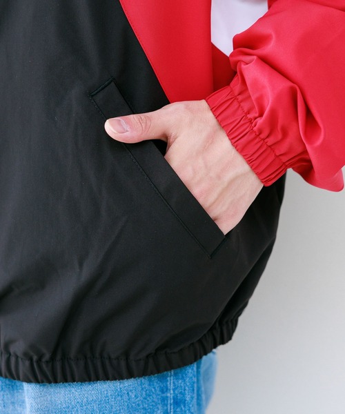 SIGNAL SPORTS（シグナルスポーツ）の「【SIGNAL SPORTS】袖サイドライン/オーバートラックジップジャケット（ナイロンジャケット・メンズ・ブラック/ネイビー・LARGE/MEDIUM）」の21枚目の写真