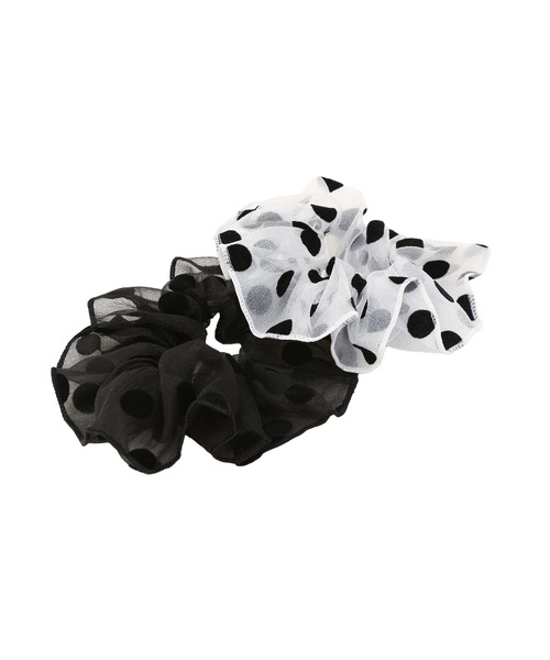 MIELI INVARIANT（ミエリインヴァリアント）の「Dot Chiffon Chouchou（ヘアゴム・レディース・ブラック/ホワイト・FREE）」の11枚目の写真