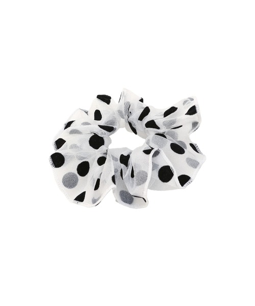 MIELI INVARIANT（ミエリインヴァリアント）の「Dot Chiffon Chouchou（ヘアゴム・レディース・ブラック/ホワイト・FREE）」の12枚目の写真