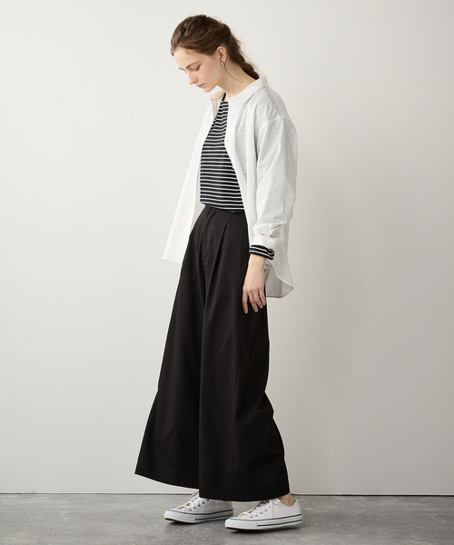 LE SOUK HOLIDAY(ルスークホリデー)の「タックワイドパンツ(スラックス・レディース・ブラック/ベージュ・M/L)」の14枚目の写真