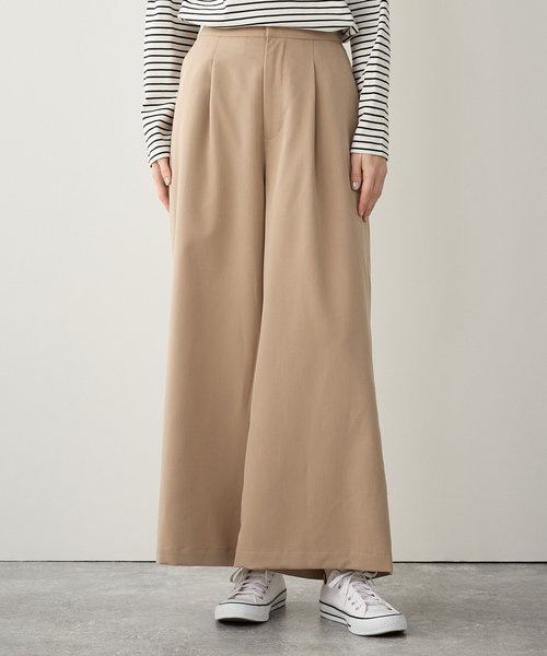 LE SOUK HOLIDAY(ルスークホリデー)の「タックワイドパンツ(スラックス・レディース・ブラック/ベージュ・M/L)」の22枚目の写真