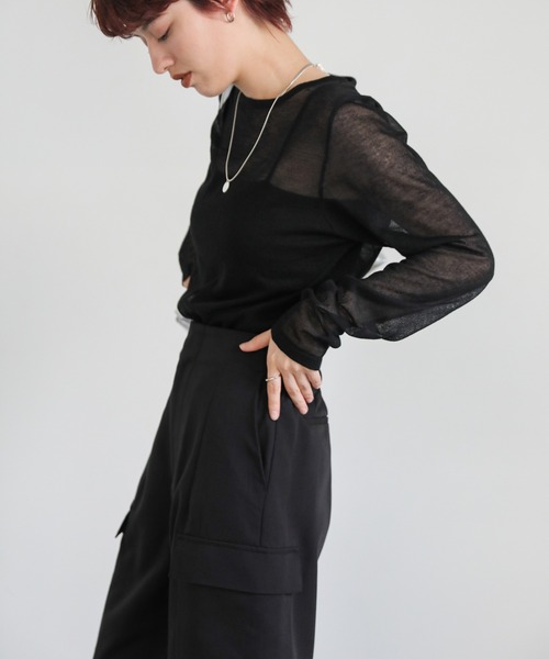 select MOCA（セレクトモカ）の「スラックスカーゴパンツ（カーゴパンツ・レディース・グレー/ブラック・FREE）」の10枚目の写真