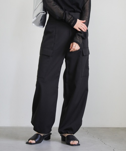 select MOCA（セレクトモカ）の「スラックスカーゴパンツ（カーゴパンツ・レディース・グレー/ブラック・FREE）」の16枚目の写真