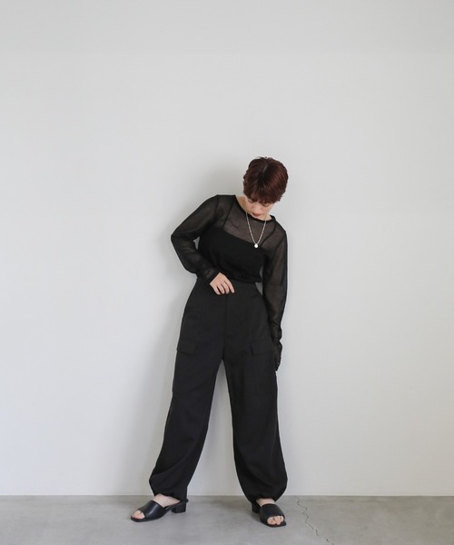 select MOCA（セレクトモカ）の「スラックスカーゴパンツ（カーゴパンツ・レディース・グレー/ブラック・FREE）」の20枚目の写真