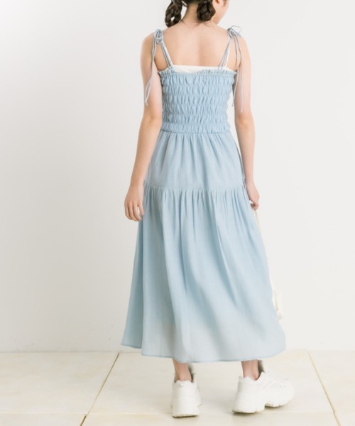 OLIVE des OLIVE（オリーブデオリーブ）の「【S/M展開】シャーリングキャミワンピース　1041090090（ワンピース・レディース・ブラック/チェック/アイボリー/サックスブルー/ブラック系その他・MEDIUM/SMALL）」の21枚目の写真