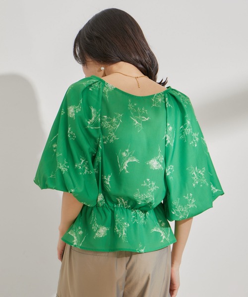 VIS（ビス）の「バルーンスリーブVネックブラウス（シャツ/ブラウス・レディース・ホワイト系その他5/グリーン系その他/ネイビー・FREE）」の21枚目の写真