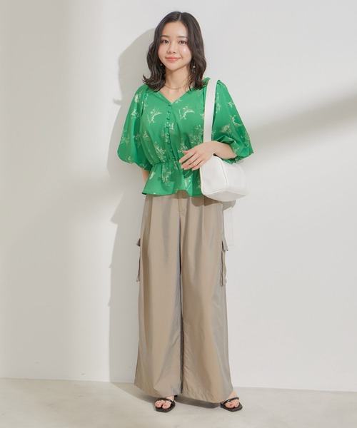 kaval カヴァル Vネック バルーンスリーブ シャツ ブラウス kaval カヴァル Vネック バルーンスリーブ シャツ ブラウス