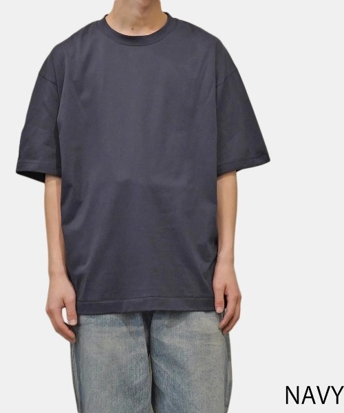 ATON（エイトン）の「【ATON】 OVERSIZED T-SHIRT（Tシャツ/カットソー・メンズ・キャメル/ブラック/ネイビー/ホワイト・6/4）」の4枚目の写真