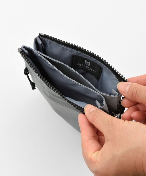 MILESTO（ミレスト）の「MILESTO/ミレスト サコッシュ（ショルダーバッグ・メンズ・グレー/ブラック/ベージュ/キャメル・ONE SIZE）」の22枚目の写真