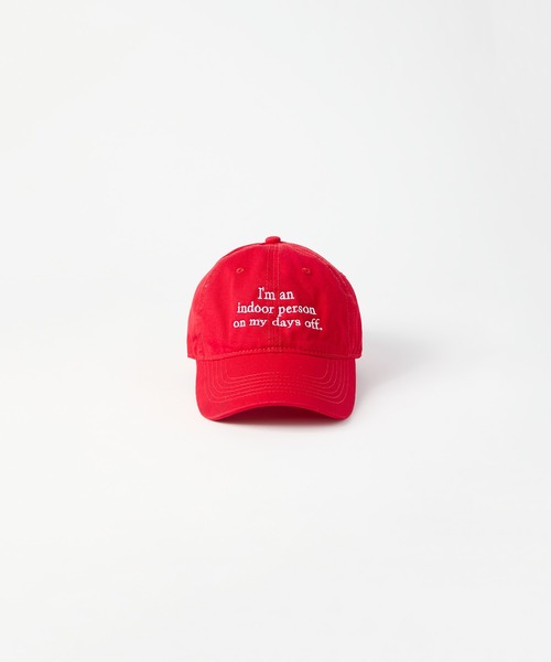 meltum（メルタム）の「Embroidery Cap（キャップ・メンズ・レッド/グリーン/ブラック/チャコールグレー/ブルー/ネイビー・FREE）」の6枚目の写真